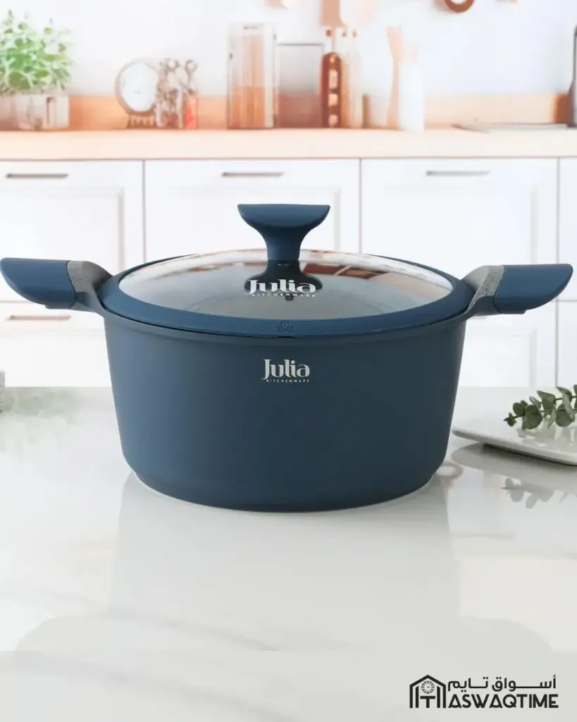 ELITE-UNI CASSEROLE WITH LID 24CM BLUE