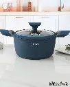 ELITE-UNI CASSEROLE WITH LID 28CM BLUE 