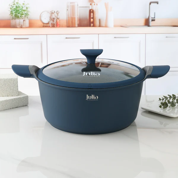 ELITE-UNI CASSEROLE WITH LID 32CM BLUE
