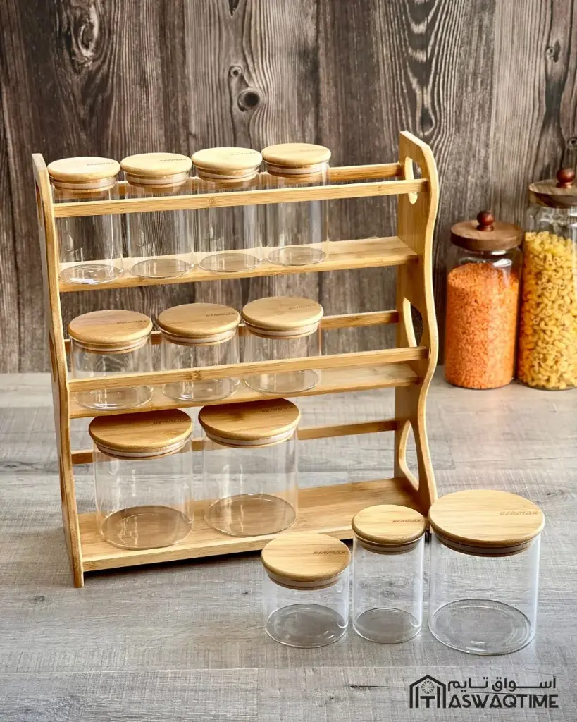 GERMAX  12PCS ROUND GLASS JARS