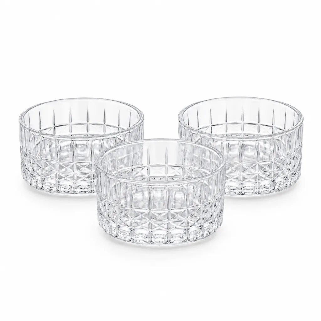 [GER-6117] GERMAX 3PCS  GLASS BOWL