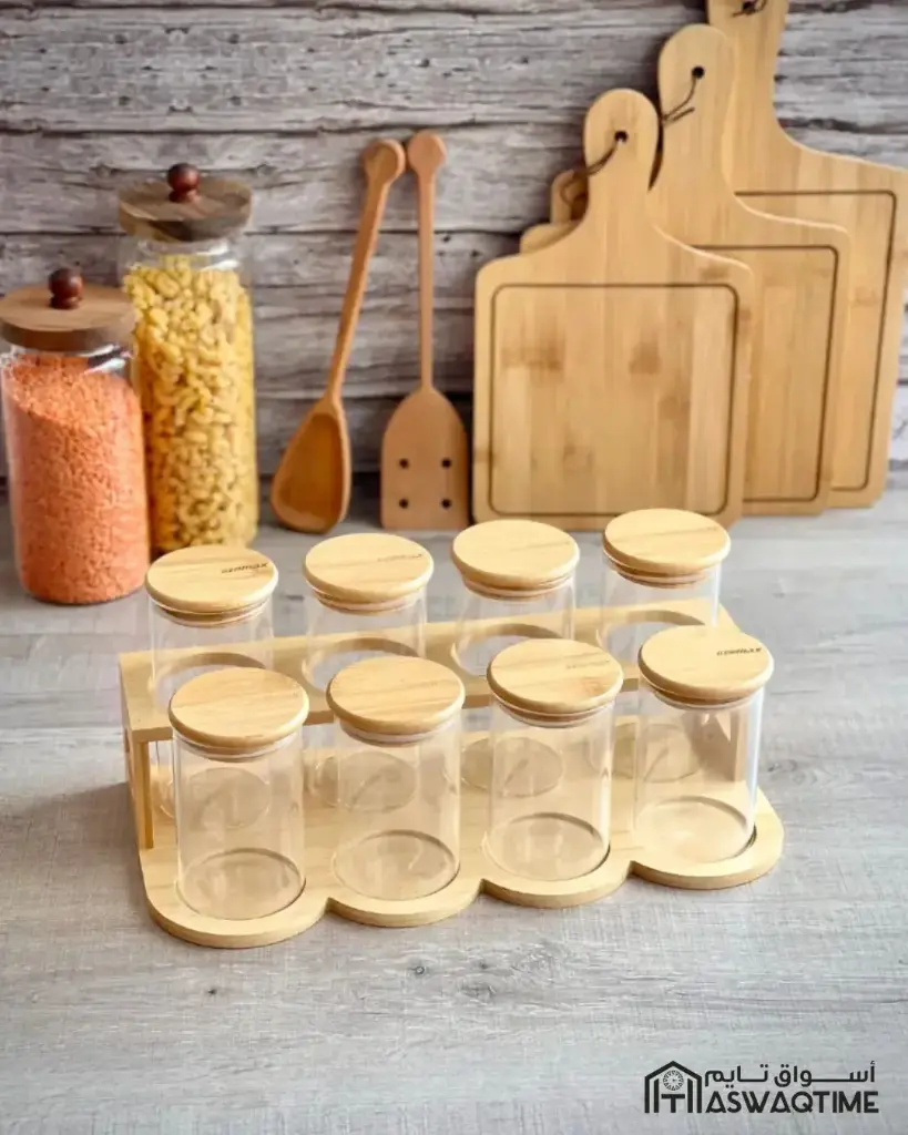 GERMAX 8PCS ROUND GLASS JARS