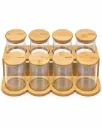 GERMAX 8PCS ROUND GLASS JARS