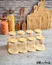 GERMAX 8PCS ROUND GLASS JARS