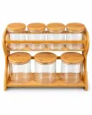 GERMAX STORAGE JARS WITH BAMBOO RACK 7PCS