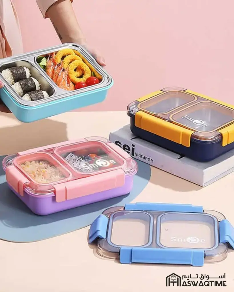 LEAK-PROOF 3PCS 3COMPARTMENTS STAINLESS STEEL LUNCH BOX