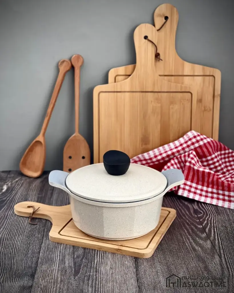 JEWEL GRANITE POT WITH LID 22 CM