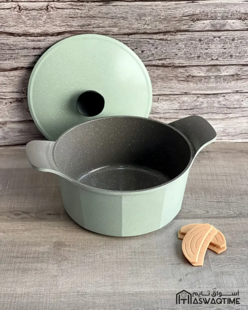 JEWEL GRANITE POT WITH LID 24 CM