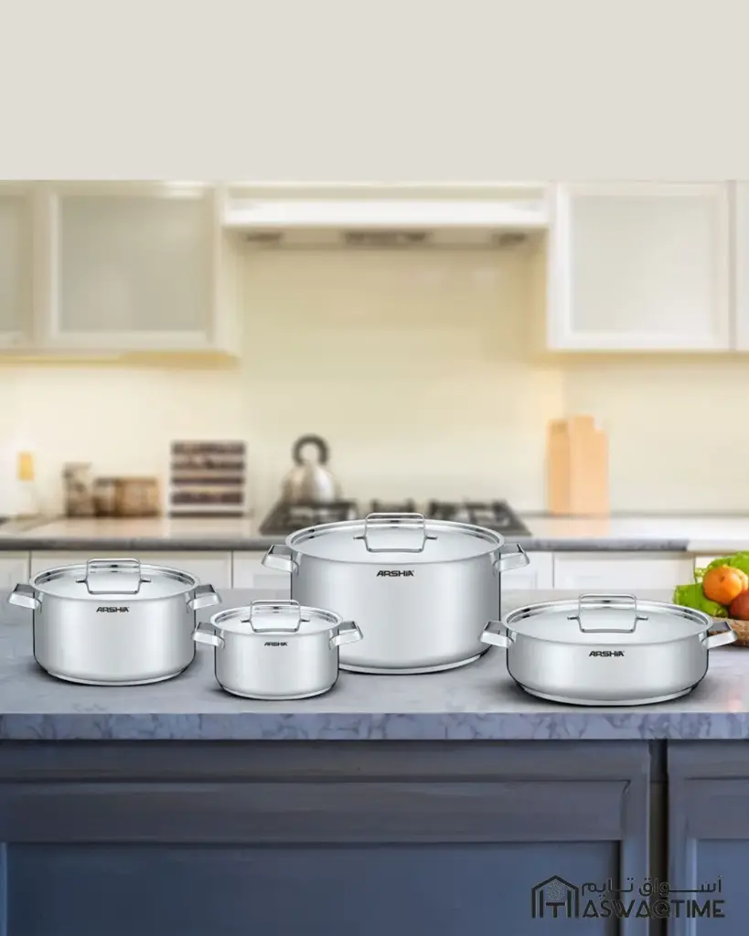ARSHIA S/S 8PCS COOKWARE SET 