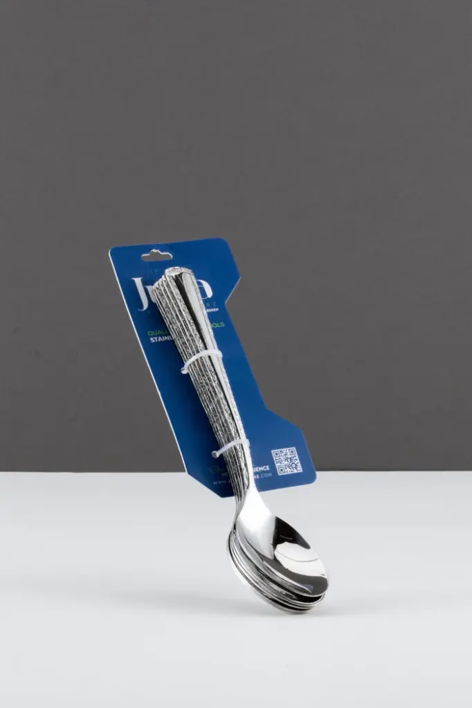 STAINLESS STEEL SPOON LARGE 6PCSSLIVER EDGE