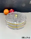 ROUND MIX NUTS 12 COMPARTMENTS 2 LAYERS SERVING TRAY WITH LID