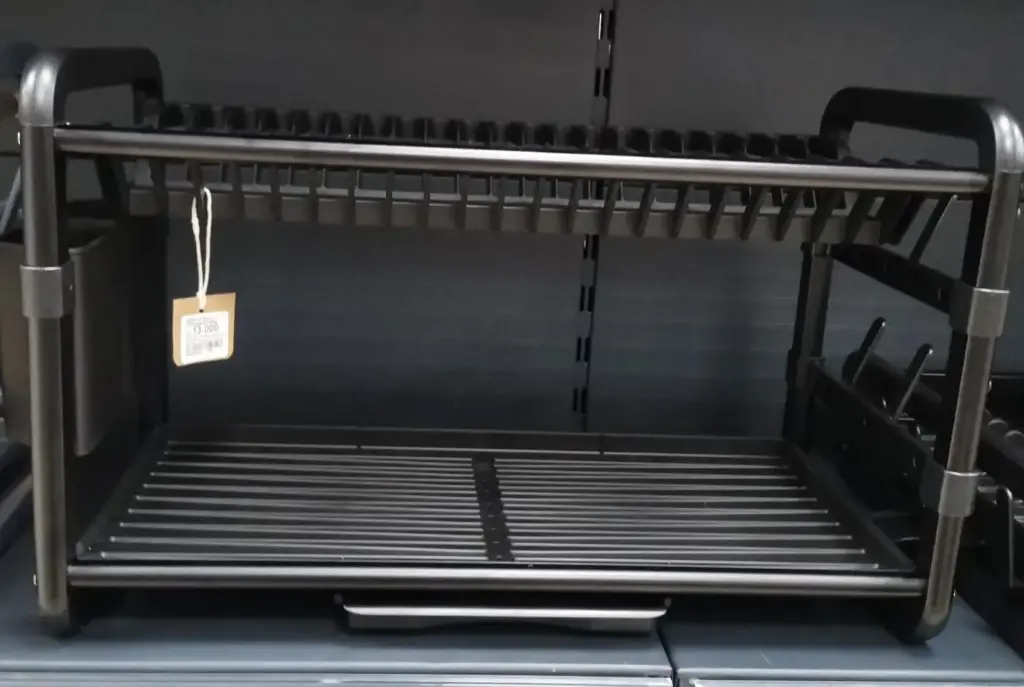 ALUMINUM DISH RACK-BLACKL609*W267*H342MM 