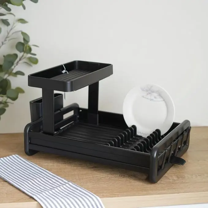 ALUMINUM DISH RACK-BLACKL542*W350*H251MM 