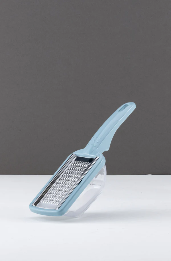 GRATER WITH PLASTIC LONG HAND-BLUE&GRAY