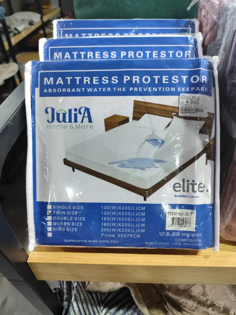 MATTRESS PROTESTOR TWIN SIZE 120W X 200L-WHITE 