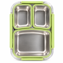 3 COMPARTMENT NON-LEAK STAINLESS STEAL LUNCH BOX