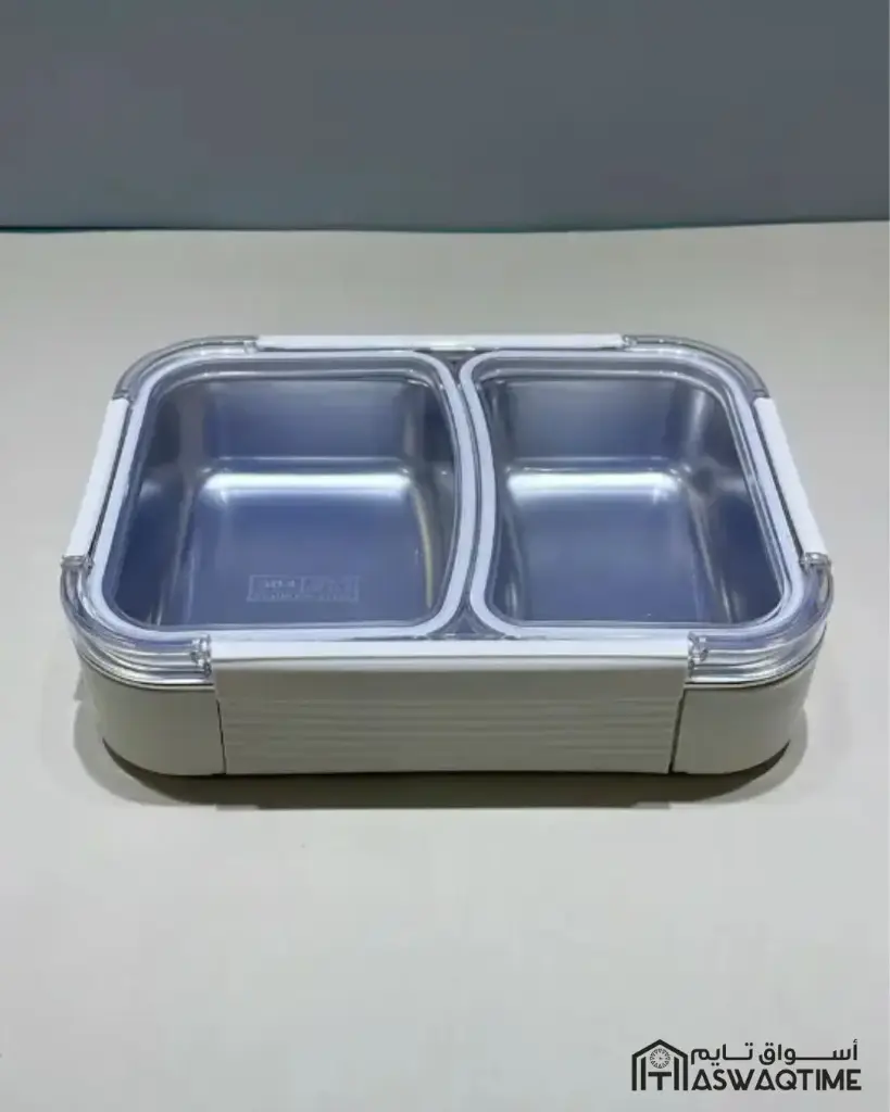 2 COMPARTMENT NON-LEAK STAINLESS STEAL LUNCH BOX