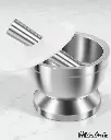 JIE STAINLESS STEEL 304 MORTAR AND PESTLE 