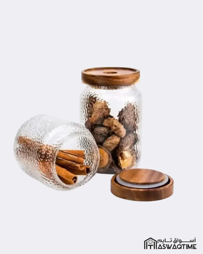 YUN TEXTURED GLASS STORAGE JAR – 9x12CM