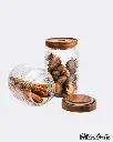 YUN TEXTURED GLASS STORAGE JAR – 9x12CM
