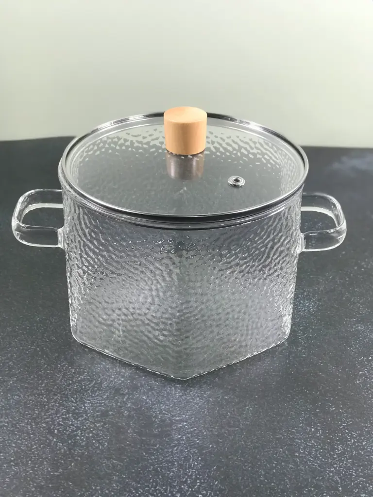 GLASS DOUBLE HANDLED POT