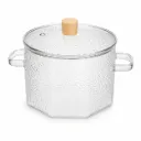GLASS DOUBLE HANDLED POT