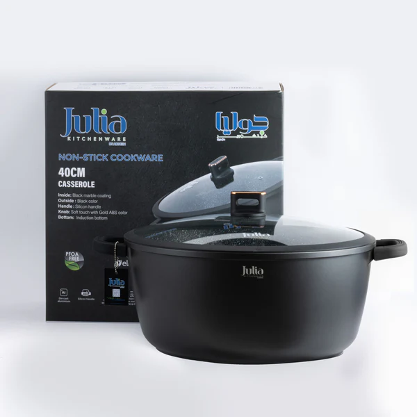 ELITE-PRO PLUS CASSEROLE WITH LID
40CM-BLACK