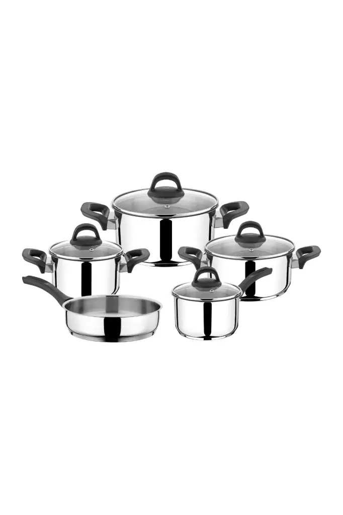 Hascevher 9 Pcs Beren Pot Set (20/22/24Pot/16Milkpot/20Pan) 