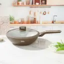 ELITE-PROF WOK PAN WITH LID 28CM BROWN 