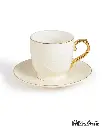  ROSE 12 PCS MILK SET 6 MILK CUPS+ 6 SAUCERS            CR-624-MLK-A01