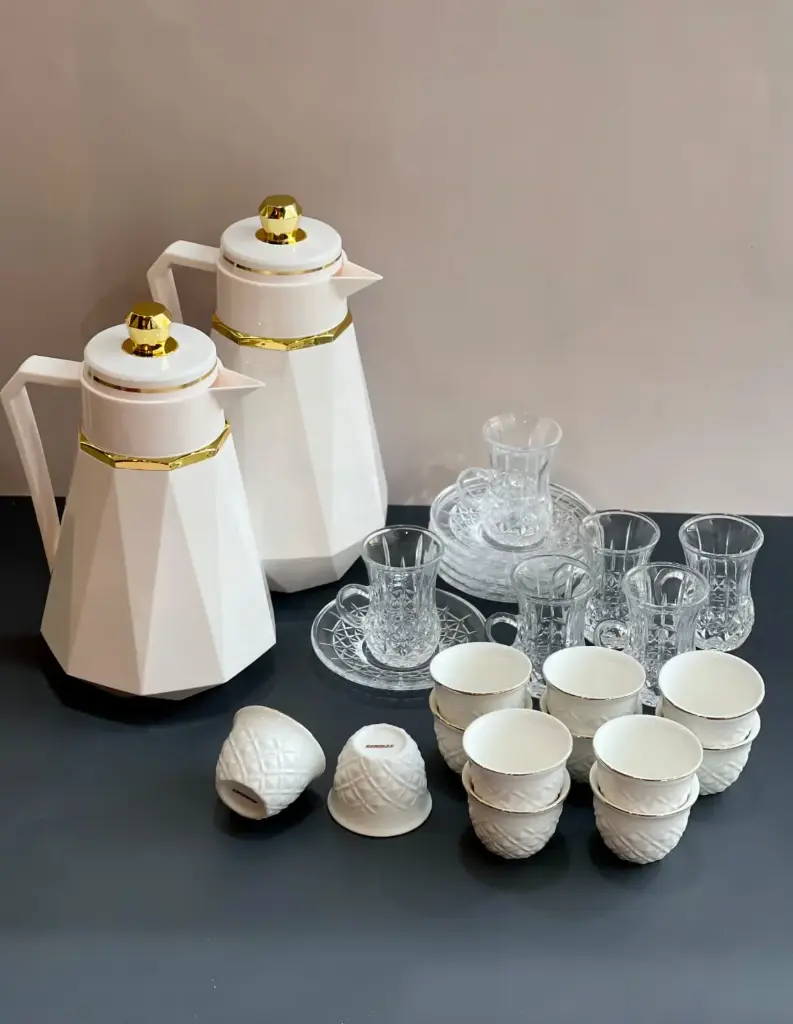 OFFER GERMAX SET VACUUM FLASK & TEA CUPS 