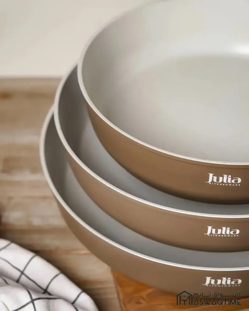 JULIA ELITE-PROF ROUND FORGED PAN SET 3 PIECES-BROWN 