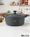 JULIA ELITE-EDGE CASSEROLE WITH LID 28CM GRAY 