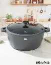 JULIA ELITE-EDGE CASSEROLE WITH LID 36CM GRAY 