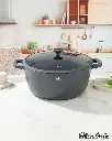 JULIA ELITE-EDGE CASSEROLE WITH LID 40CM GRAY 