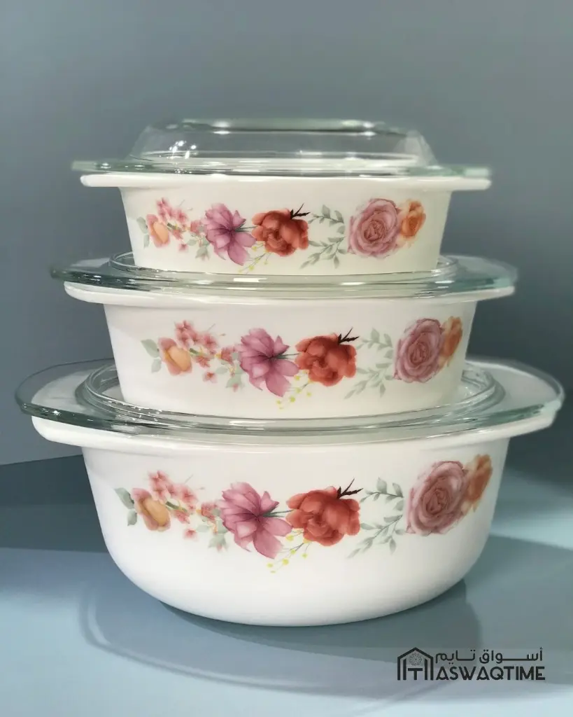 DANNY HOME 3PCS CASSEROLE SET 1.0L+1.5L+2.5L 