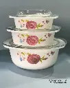 DANNY HOME 3PCS CASSEROLE SET 1.0L+1.5L+2.5L 