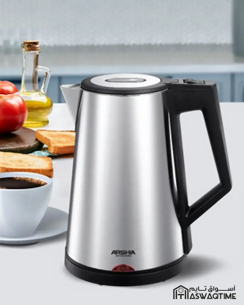 ARSHIA ELECTRICAL KETTLE 1800W 1.7Ltr STEEL COLOR