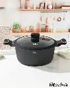 JULIA ELITE-PRO PLUS CASSEROLE WITH LID 28CM-BLACK 