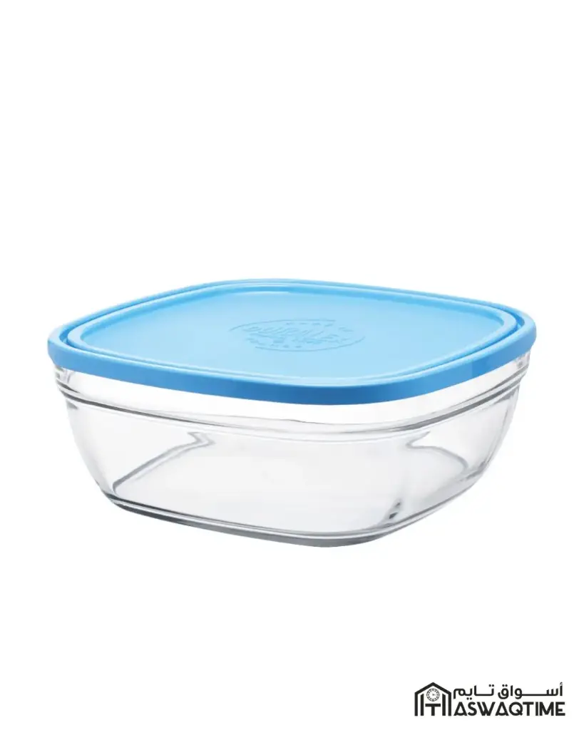 DURALEX FRESHBOX SQUARE BOWL BLUE W/LID - 20CM -2000 ML 9023A (1PC)