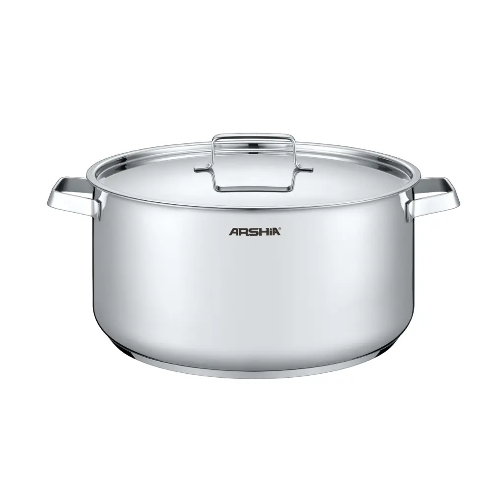 ARSHIA STEEL CASSEROLE W/ S.S LID 28x14CM