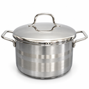 JULIA ELITE STAINLESS STEEL CASSEROLE WITH LID 24CM-STAINLESS STEEL