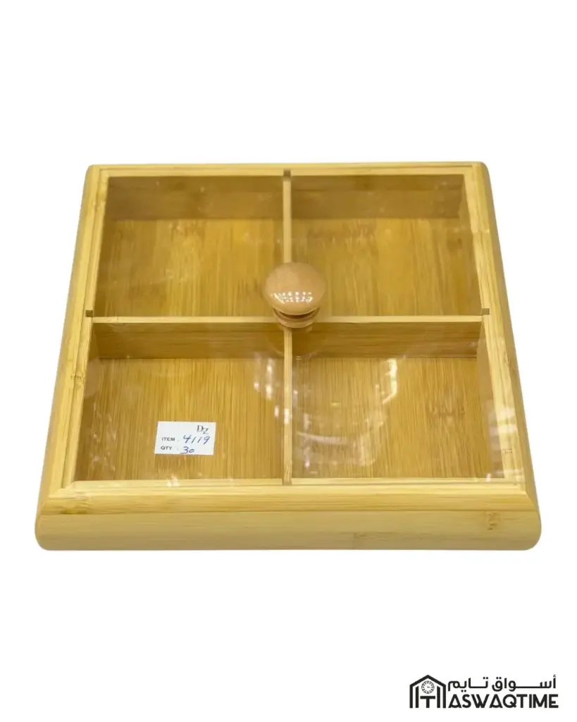 DELZA NUTS TRAY 4 PART BAMBOO
