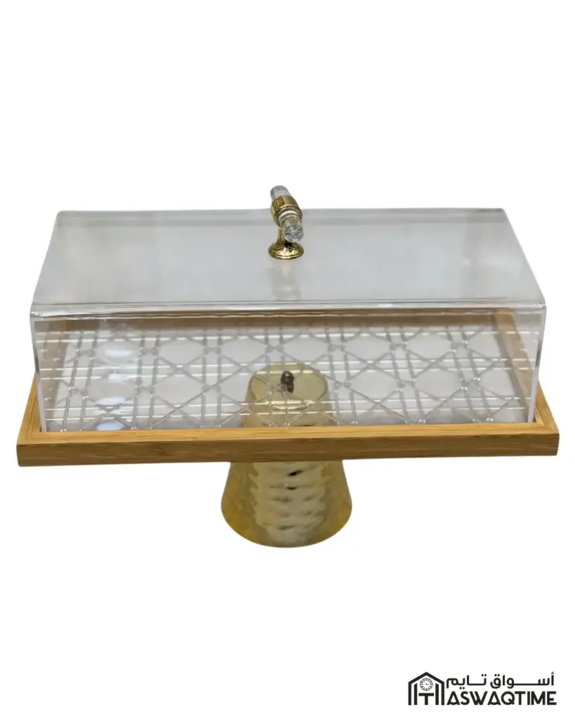 DELZA PASTRY STAND RECTANGLE  ACRYLIC 