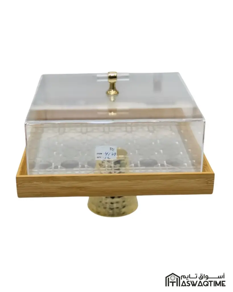 DELZA CAKE STAND SQUARE ACRYLIC