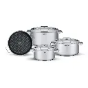 ARSHIA TRI-PLY SS 8PCS COOKWARE SET