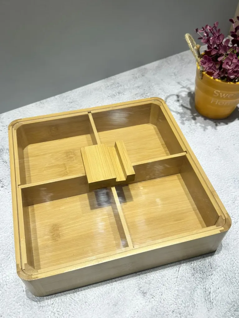 JIE BAMBOO SWEET & NUTS PLATE 
