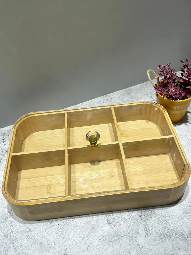 JIE BAMBOO SWEET & NUTS PLATE 