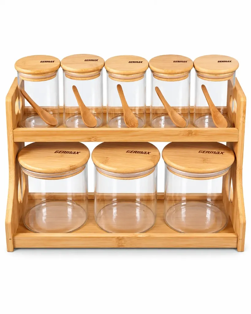 GERMAX 8PCS GLASS JARS