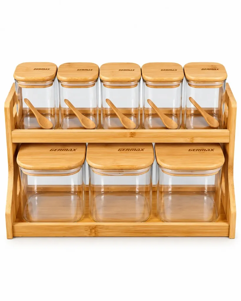 GERMAX 8PCS GLASS JARS